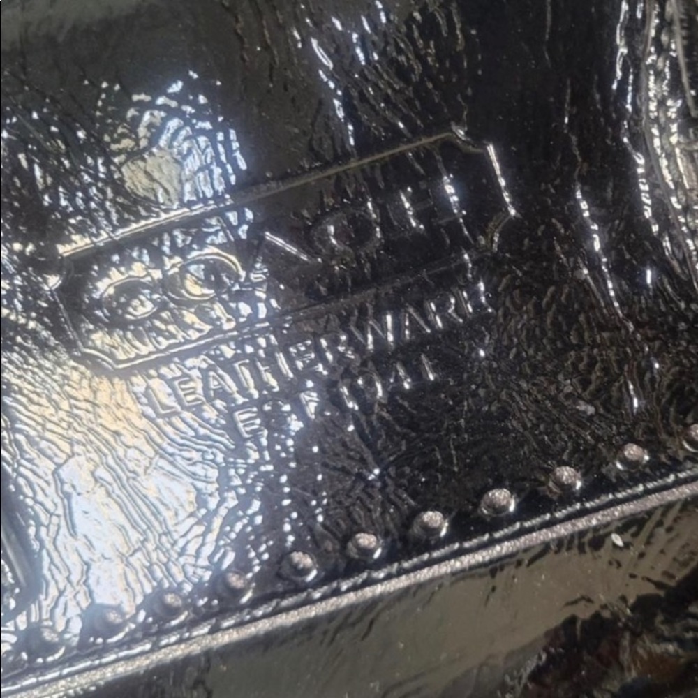 Coach Black Patent Leather Tote - Picture 6 of 9